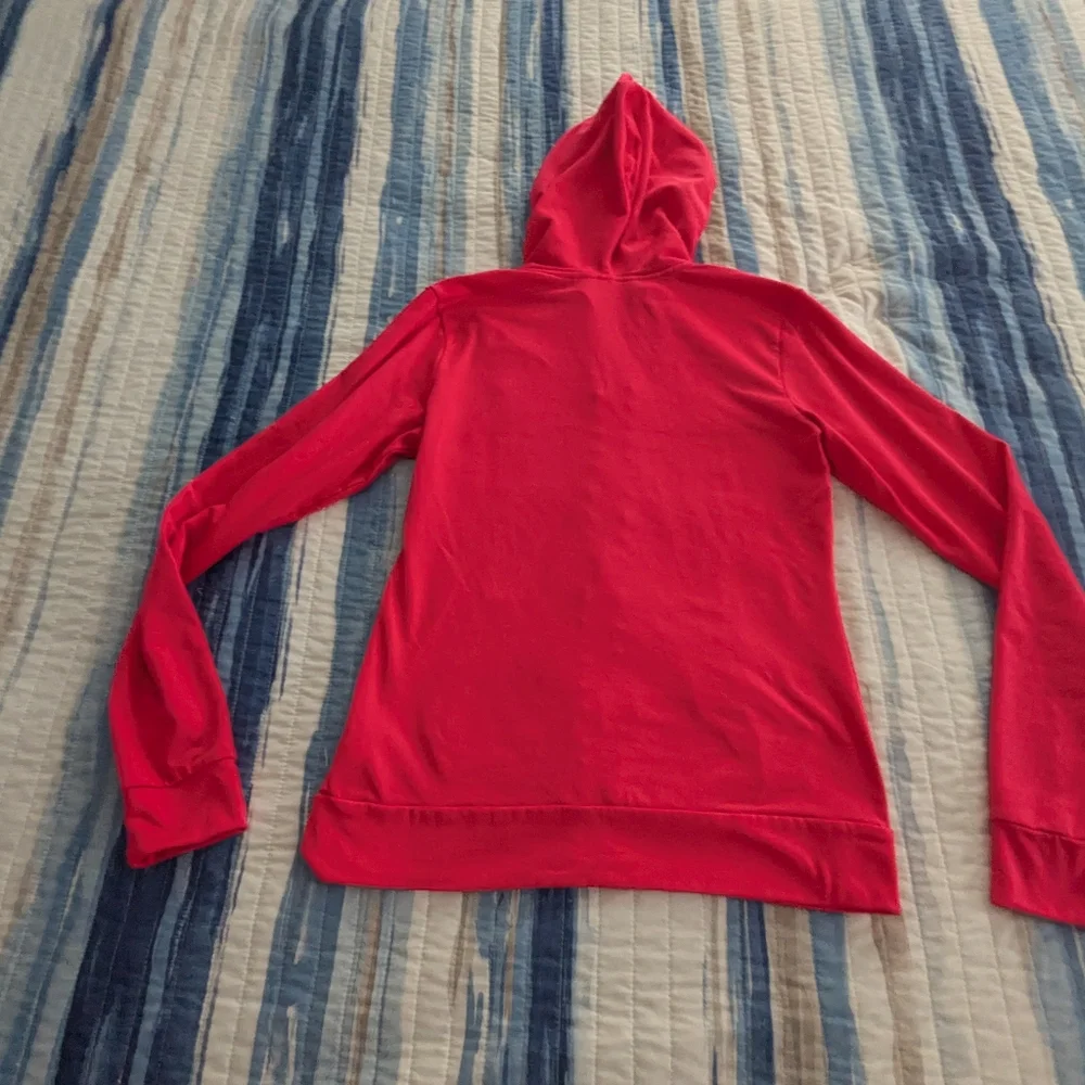 North Face Vibrant Red Zip-Up Hoodie - Picture 4 of 5